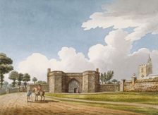 The entrance to Manor House, West Drayton, Middlesex, c1790. Artist: Anon