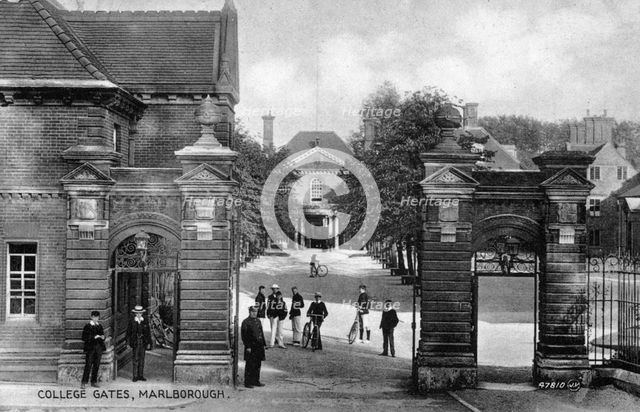The entrance to Marlborough College, Marlborough, Wiltshire, early 20th century. Artist: Unknown