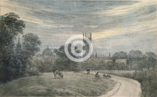 The entrance to Oxford from London, from recollection, 16 July 1790. Artist: John Baptist Malchair.