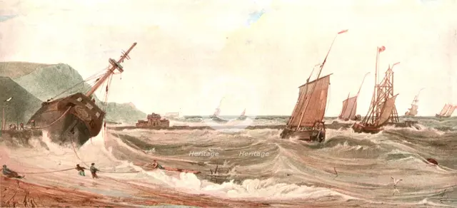 'The Entrance to Boulogne Harbour', (c1900).  Creator: Unknown.