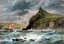 The entrance to Fowey Harbour, Cornwall, 19th century