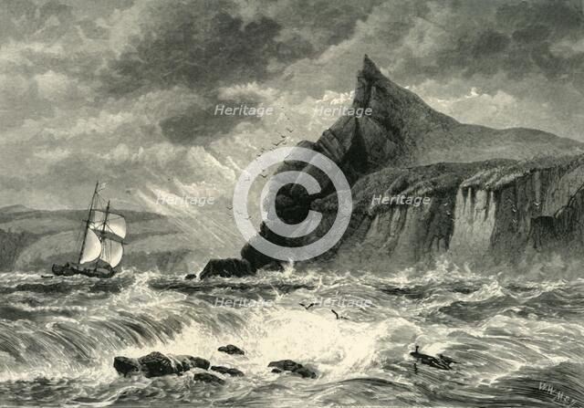 'The Entrance to Fowey Harbour', c1870.