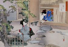 The Entrance to the Tea Rooms c1886-1908. Artist: Mizuno Toshikata