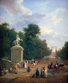 The Entrance to the Champs-Élysées c1804-1836. Artist: Eustache Francois Duval