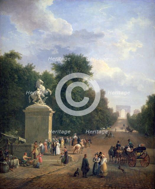 'The Entrance to the Champs-Élysées', c1804-1836. Artist: Eustache Francois Duval