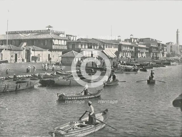 The entrance to the Suez Canal at Port Said, Egypt, 1895.  Creator: Unknown.