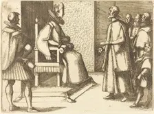 The Envoy of Tuscany Thanking the Queen, 1612. Creator: Jacques Callot