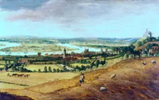 The Environs of London from Greenwich c1620-1630. Artist: Anon