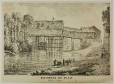 The Environs of Paris: Alfort Mill, 1817. Creator: Louis Pierre Baltard