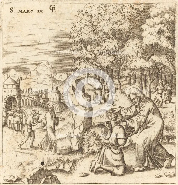 The Epileptic Child Healed, probably c. 1576/1580. Creator: Leonard Gaultier.