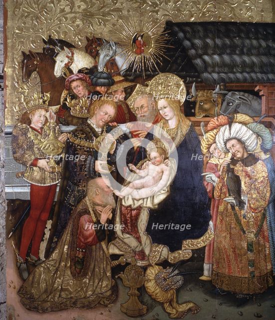 The Epiphany', painting on table from the church of the Blood of Alcover, painted by Jaume Ferrer…