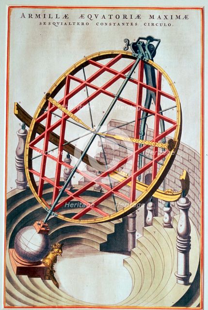 The equatorial armillary of Tycho Brahe, 16th century. Artist: Joan Blaeu