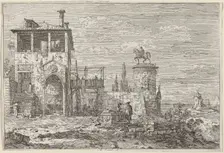 The Equestrian Monument, c. 1735/1746. Creator: Canaletto