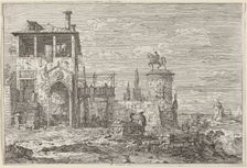 The Equestrian Monument, c. 1735/1746. Creator: Canaletto