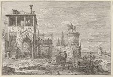 The Equestrian Monument, c. 1735/1746. Creator: Canaletto