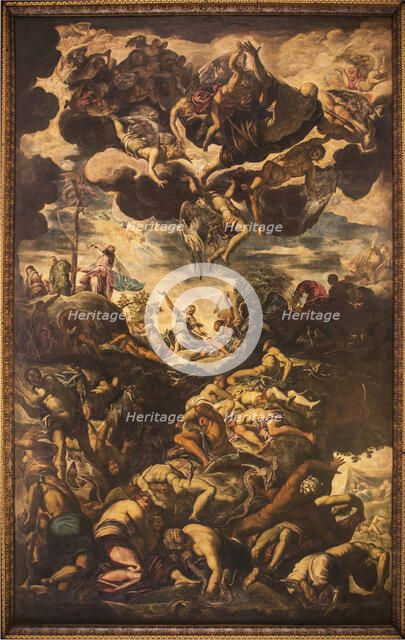 The Erection of the Brazen Serpent, 1576. Creator: Tintoretto, Jacopo (1518-1594).