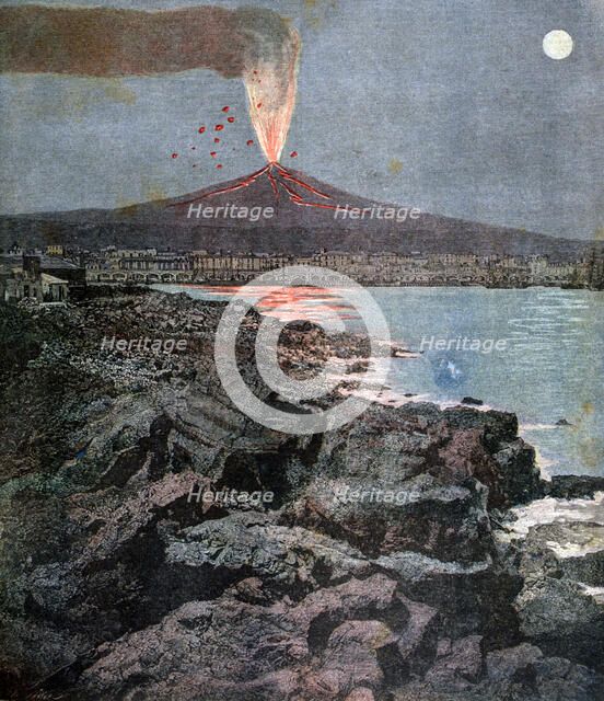 The Eruption of Etna, Sicily, 1892. Artist: Henri Meyer