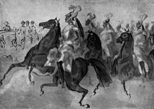 The Escort of Cuirassiers 19th century, (1930).Artist: Constantin Guys