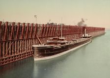 The Escanaba ore docks, c1898. Creator: Unknown