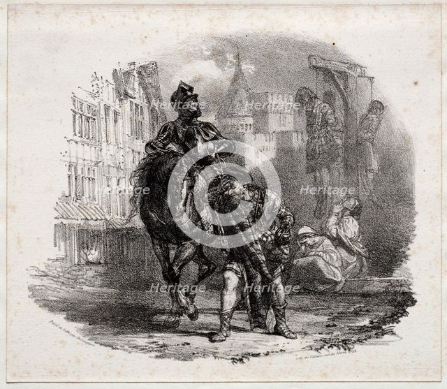 The Escape from Argyle Castle, 1826. Creator: Richard Parkes Bonington (British, 1802-1828).