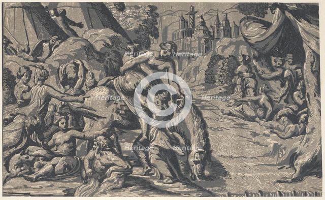 The escape of Cloelia, 1540-50., 1540-50. Creator: Niccolo Vicentino.