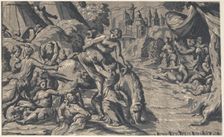 The escape of Cloelia, 1540-50., 1540-50. Creator: Niccolo Vicentino