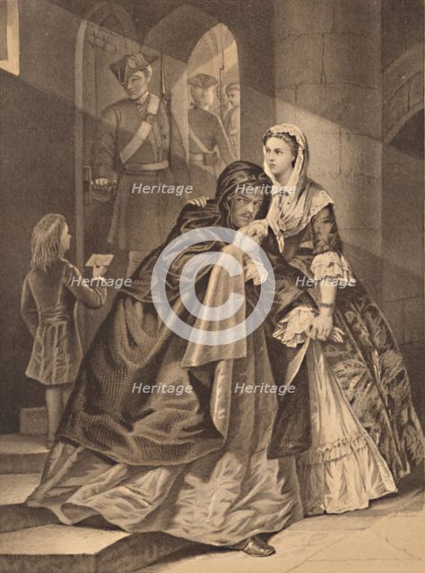 'The Escape of Lord Nithsdale from the Tower, 1716', 1886. Artist: P Fraenkel.