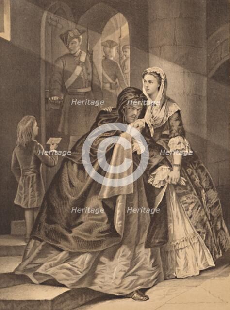 'The Escape of Lord Nithsdale from the Tower, 1716', 1886. Artist: P Fraenkel.