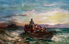 The Escape of Mary Queen of Scots from Loch Leven Castle 19th century, (c1920)