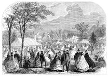 The Essex Agricultural Society's Show in the grounds at Sloe House, Halstead, 1862. Creator: Unknown