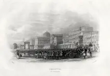 The Esplanade, Calcutta India, 1860. Artist: E Radclyffe