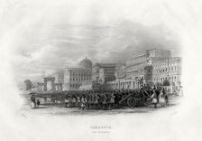 The Esplanade, Calcutta India, 1860. Artist: E Radclyffe