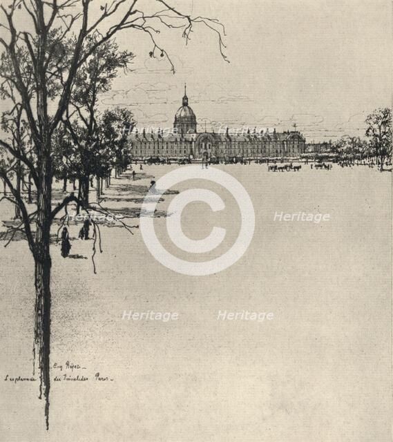 'The Esplanade of Les Invalides', 1915. Artist: Eugene Bejot.
