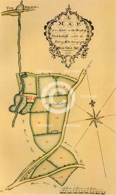 'The Estate of Charles Henry Talbot, Dodderhill, 1770', (1944).  Creator: Unknown.