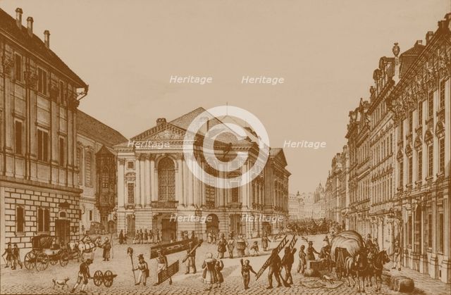 The Estates Theatre in Prague, Early 19th cen..