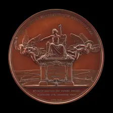 The Establishment of the French Railway System: The Law of 11 June 1842 [reverse], 1842. Creator: Antoine Bovy