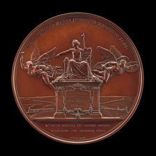 The Establishment of the French Railway System: The Law of 11 June 1842 [reverse], 1842. Creator: Antoine Bovy