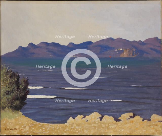 The Esterel and the bay of Cannes, 1925. Creator: Vallotton, Felix Edouard (1865-1925).