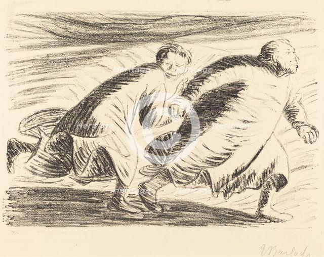 The Fugitives, 1916/1917. Creator: Ernst Barlach.