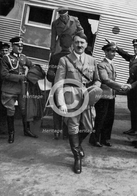 'The Führer promotes aviation by his example', 1936. Artist: Unknown