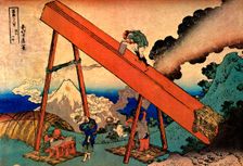 The Fuji from the mountains of Totomi, 1830-1833. Creator: Hokusai, Katsushika (1760-1849)
