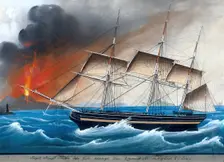 The full-rigger Blixten, 1837-1838. Creator: Unknown