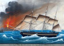 The full-rigger Blixten, 1837-1838. Creator: Unknown