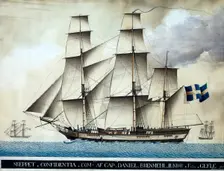 The full-rigger Confidentia, 1797. Creator: Andrea Capanna