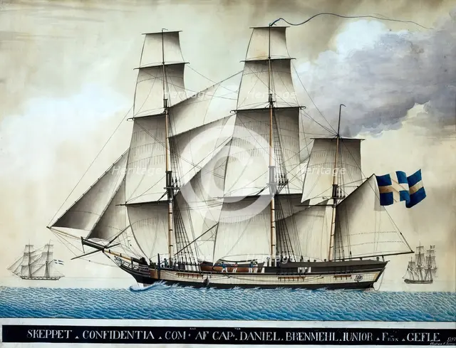 The full-rigger Confidentia, 1797. Creator: Andrea Capanna.