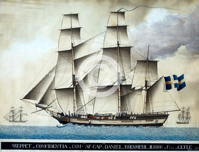 The full-rigger Confidentia, 1797. Creator: Andrea Capanna.