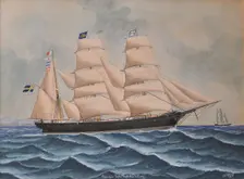 The full-rigger Peru, 1891. Creator: Lars Petter Sjostrom