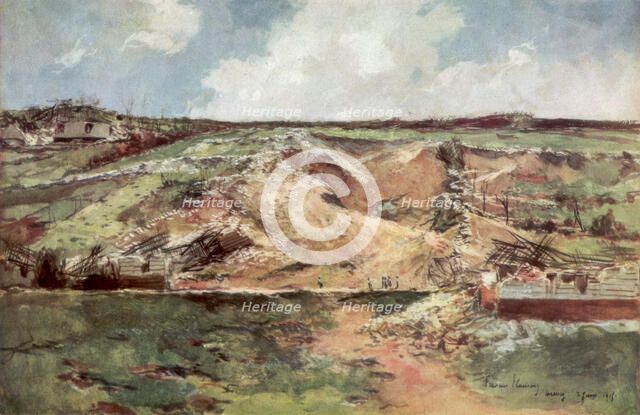 'The Funnel of Carency', Artois, France, June 1915, (1926).Artist: Francois Flameng