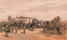The Funeral Cortege of Lord Raglan Leaving Head Quarters 1856. Artist: Thomas Picken
