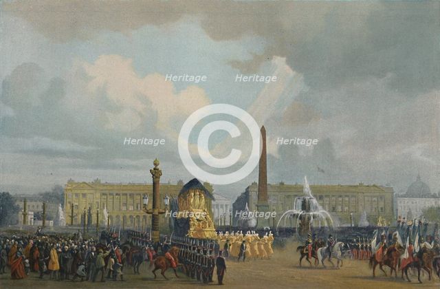 'The Funeral Cortège of Napoleon in the Place De La Concorde, December 15, 1840', (1896). Artist: Unknown.